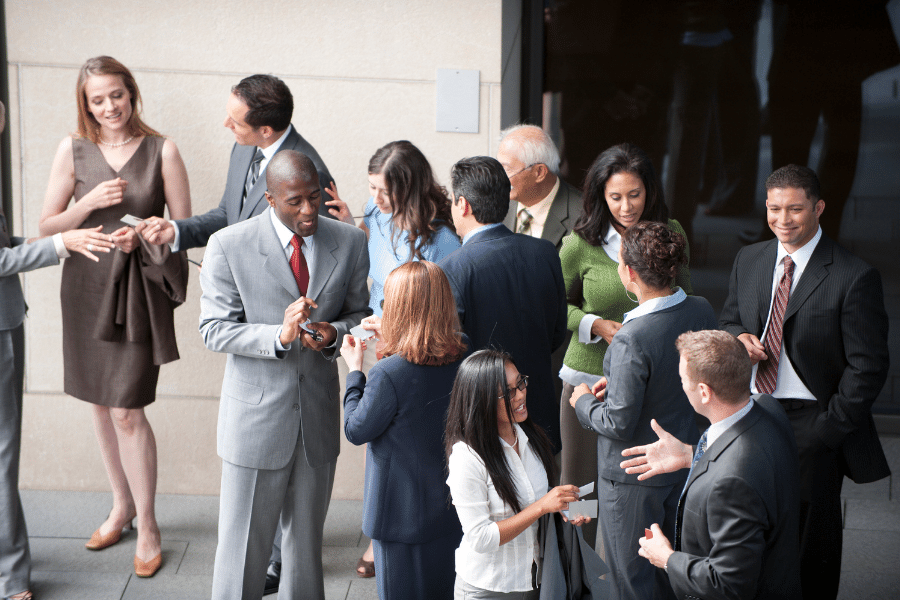 group of people networking 