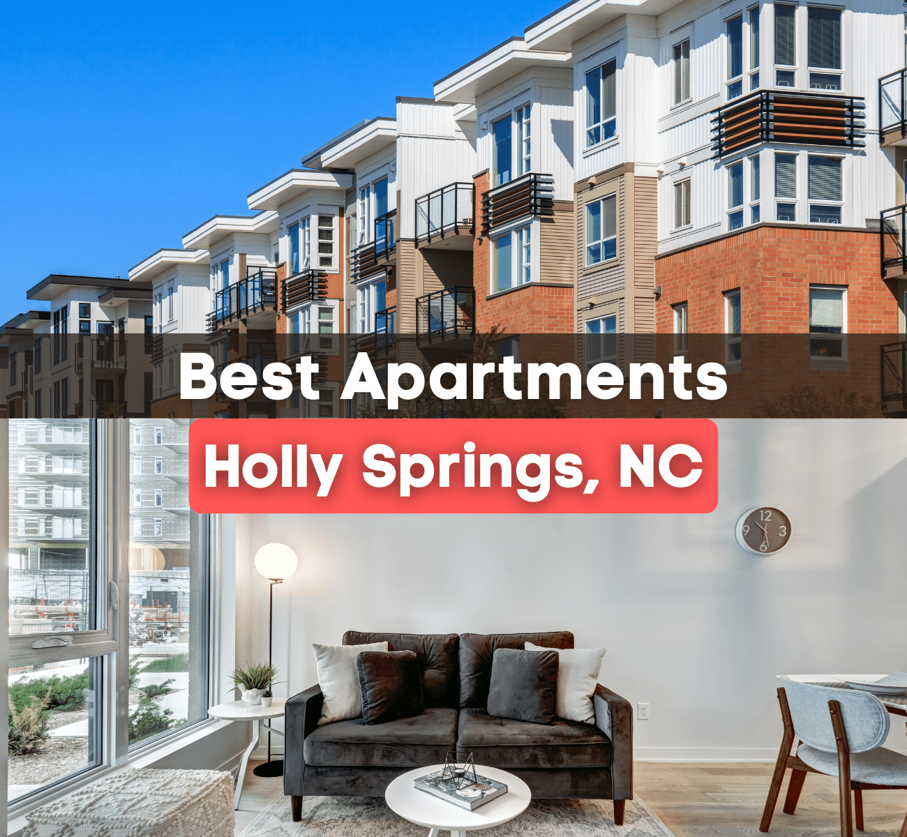 Apartment complex and living room with couch