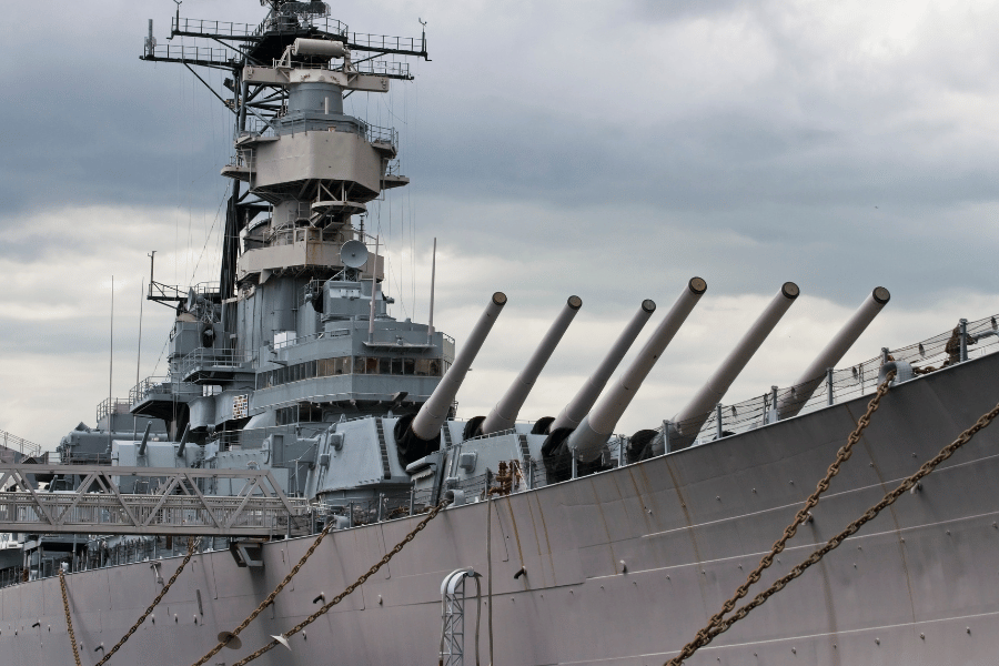 NC Battleship view on the top