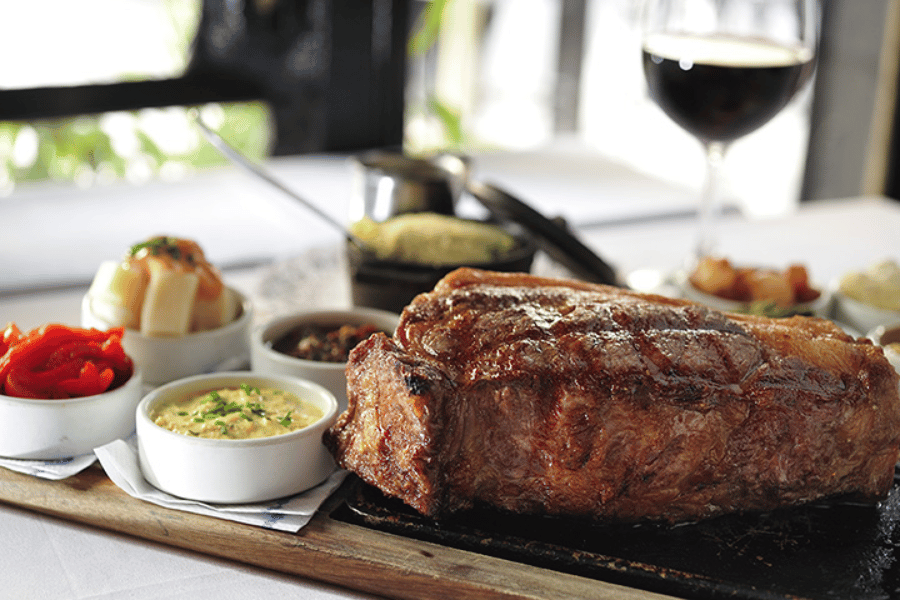 Johnny Bulls steakhouse steak and sides