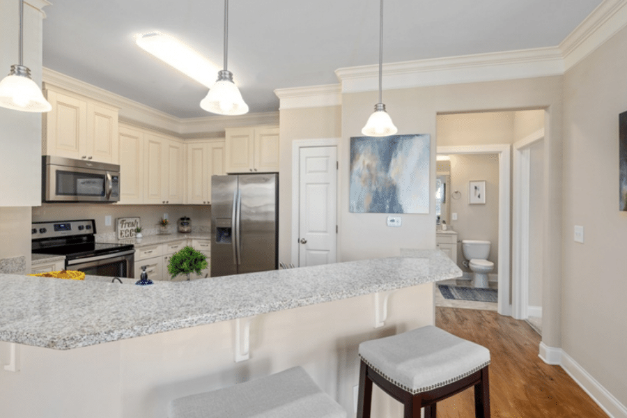 kitchen at the Reserve at Ellis Apartment in Durham, NC