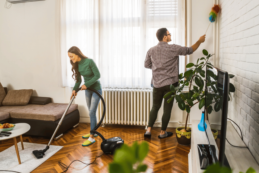 Cleaning and decluttering whole house