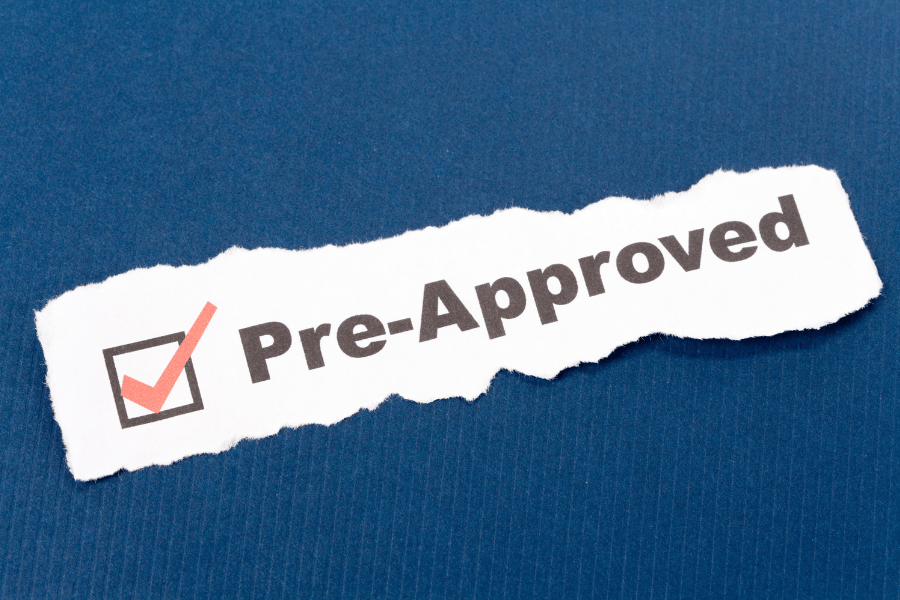 pre-approved for a mortgage check mark