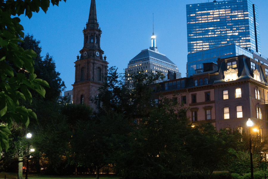 Raleigh Historic District in the dark