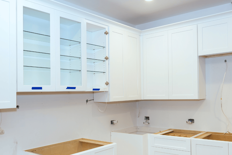 Adding new storage to the inside of the kitchen cabinet