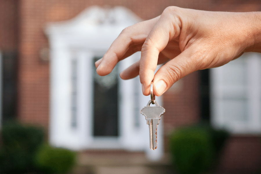 house key of new home when moving in 