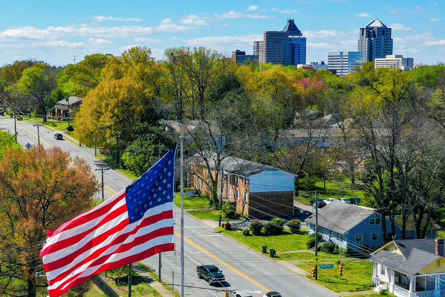 Finding housing near NCSU downtown Raleigh view