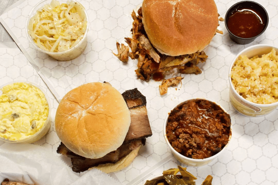 Johnnys barbeque sides and sandwiches