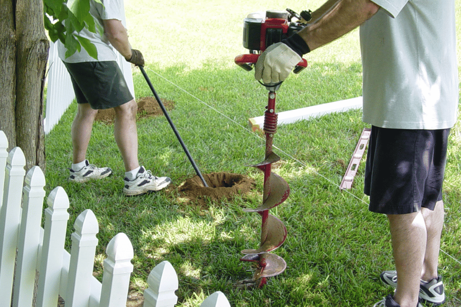 Steps to building a fence in the yard