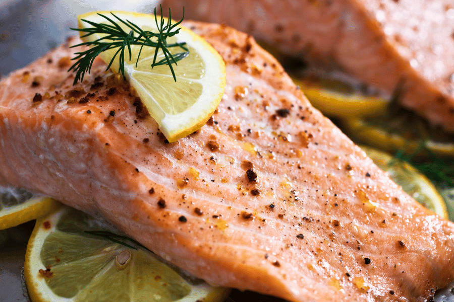 salmon with lemon 