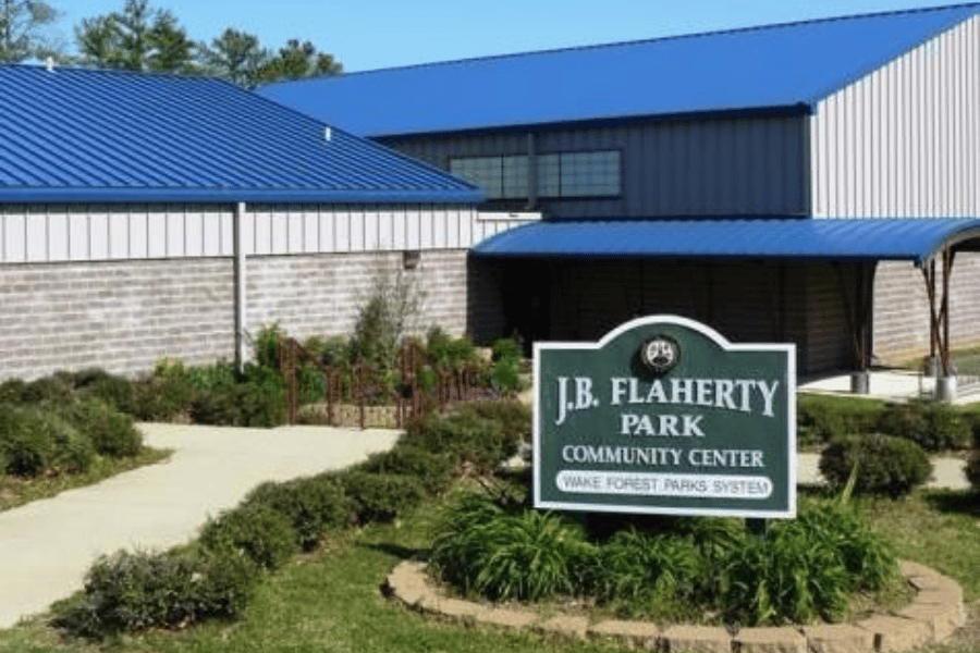 JB Flaherty Park sign during the day
