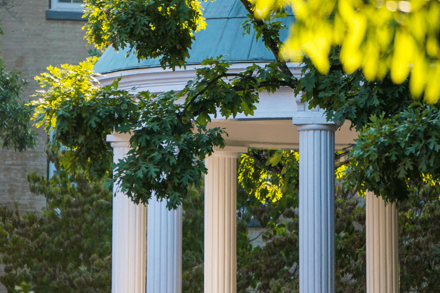 UNC Chapel Hill Building with trees