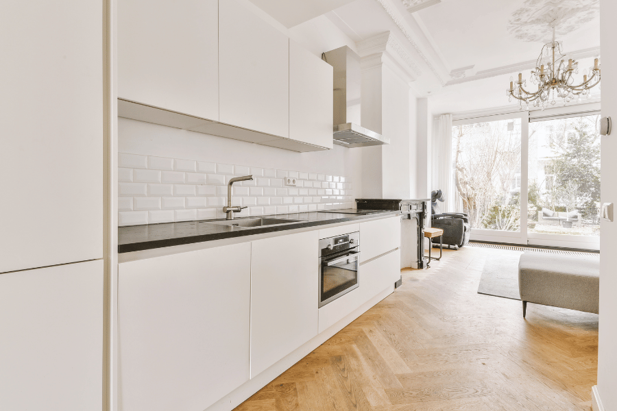 Clean and Decluttered neutral kitchen