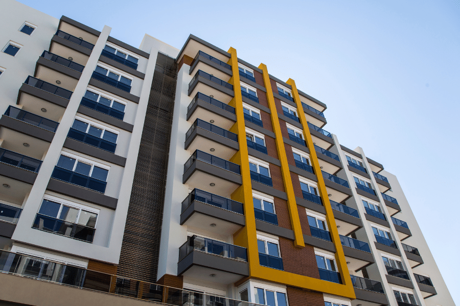 Apartment complex on a sunny day