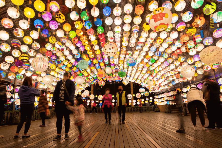 Fun family night at the annual Chinese Lantern Festival in Raleigh