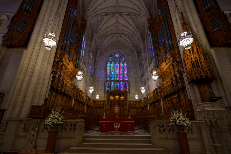 Inside Duke Chapel in Durham, NC
