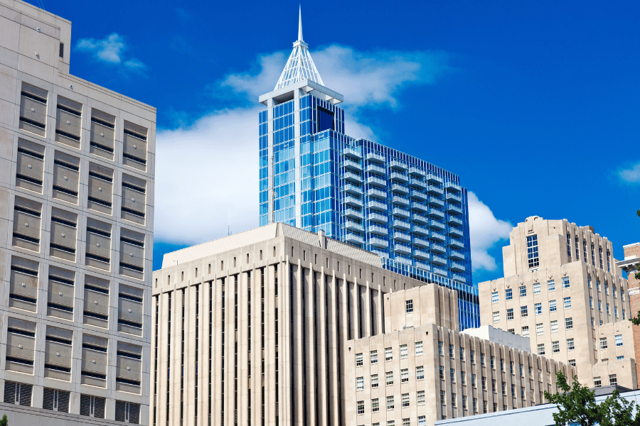Downtown Raleigh tall buildings during the daylight