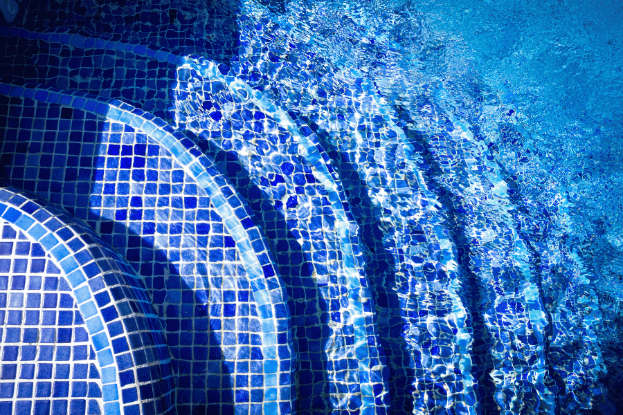 Freely design your own multi-colored pool tiles