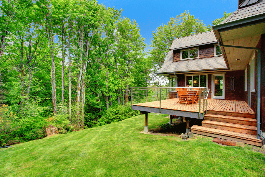 Beautiful home on an acre of land with a lush backyard