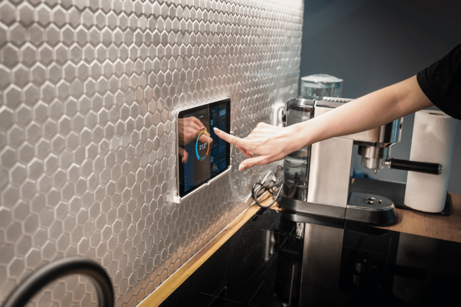Smart home appliances in a luxury home