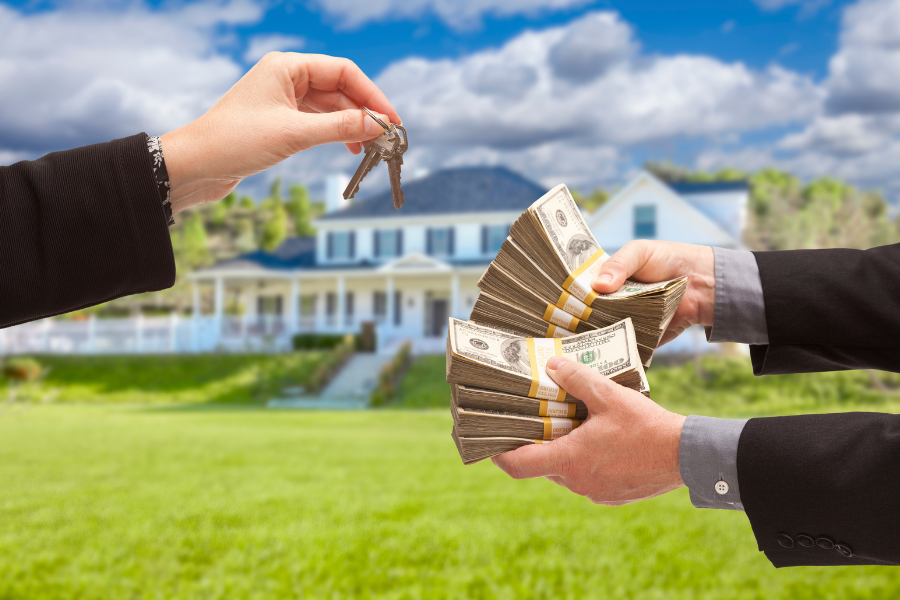 Buying a home with extra financial stability with white house in background