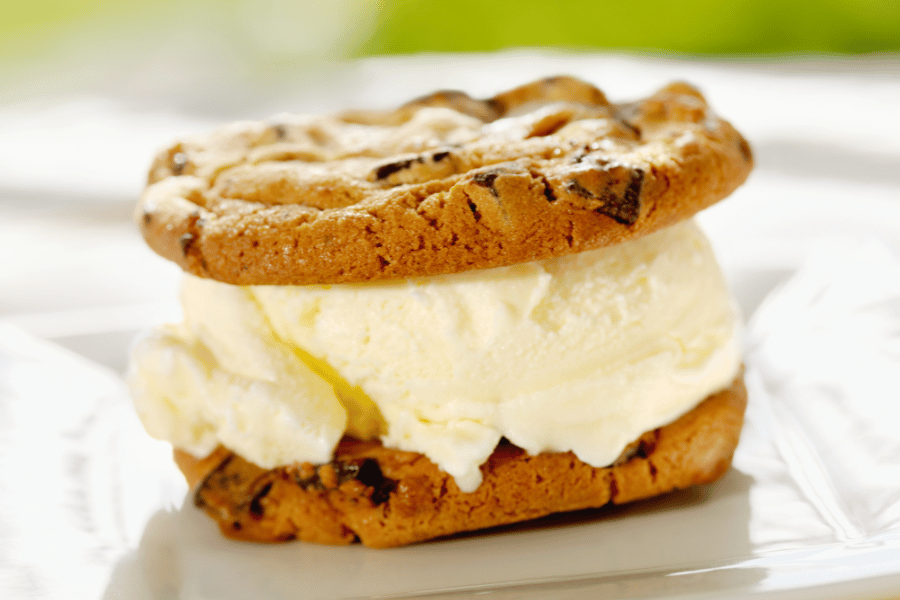 Ice cream sandwich homemade at shop