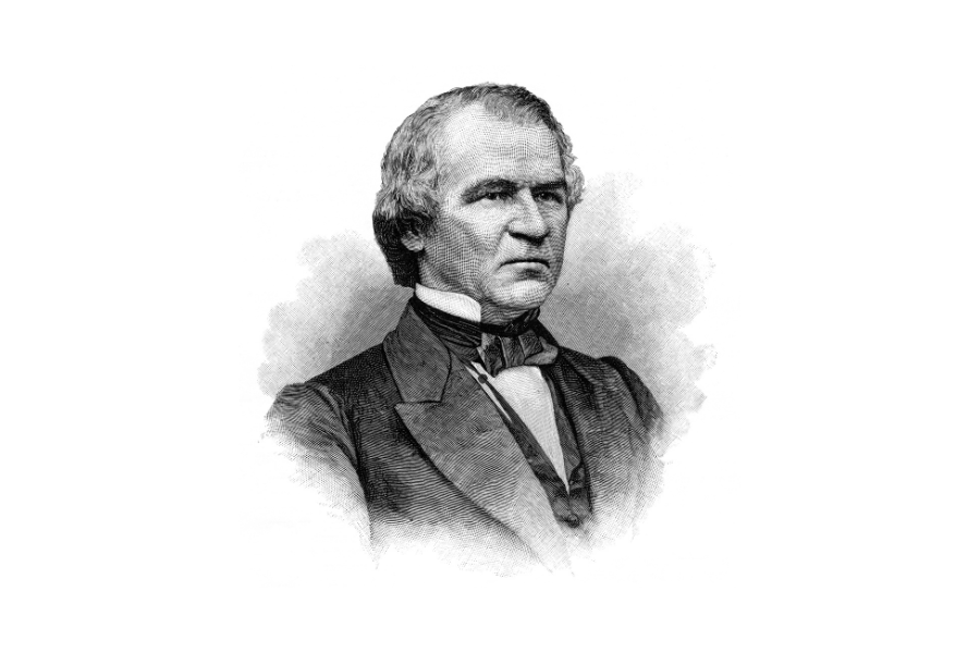 Black and White portrait of President Andrew Johnson