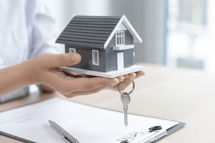 Successful home buying transaction getting the keys